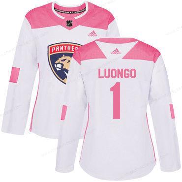 Adidas Florida Panthers #1 Roberto Luongo White Pink Authentic Fashion Women’s Stitched NHL Jersey