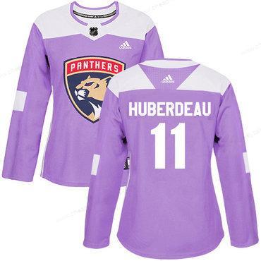 Adidas Florida Panthers #11 Jonathan Huberdeau Purple Authentic Fights Cancer Women’s Stitched NHL Jersey