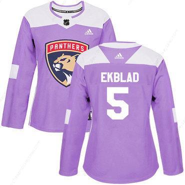 Adidas Florida Panthers #5 Aaron Ekblad Purple Authentic Fights Cancer Women’s Stitched NHL Jersey