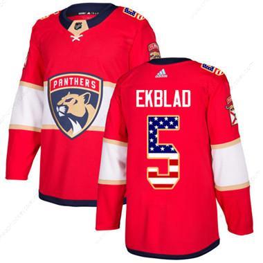 Adidas Florida Panthers #5 Aaron Ekblad Red Home Authentic Usa Flag Stitched Youth NHL Jersey