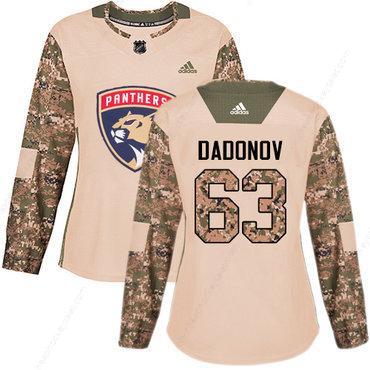 Adidas Florida Panthers #63 Evgenii Dadonov Camo Authentic 2017 Veterans Day Women’s Stitched NHL Jersey