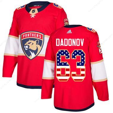 Adidas Florida Panthers #63 Evgenii Dadonov Red Home Authentic Usa Flag Stitched Youth NHL Jersey