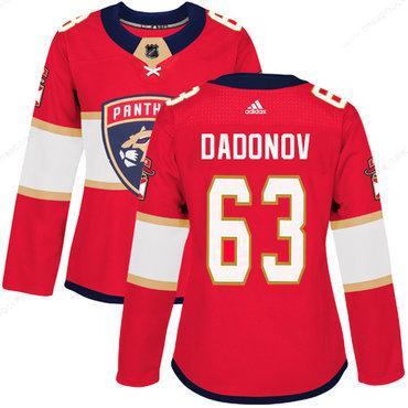 Adidas Florida Panthers #63 Evgenii Dadonov Red Home Authentic Women’s Stitched NHL Jersey