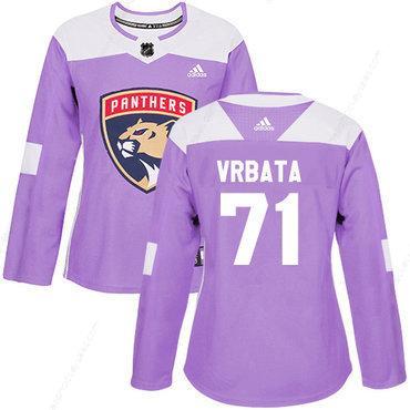 Adidas Florida Panthers #71 Radim Vrbata Purple Authentic Fights Cancer Women’s Stitched NHL Jersey