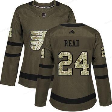 Adidas Flyers #24 Matt Read Green Salute To Service Women’s Stitched NHL Jersey