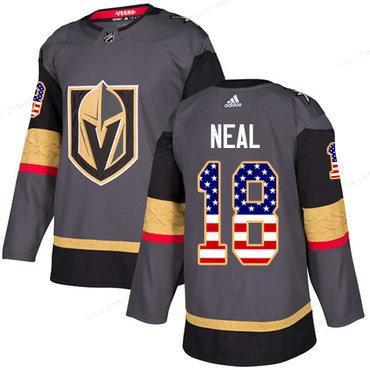 Adidas Golden Knights #18 James Neal Grey Home Authentic Usa Flag Stitched NHL Jersey