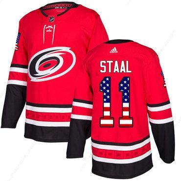 Adidas Hurricanes #11 Jordan Staal Red Home Authentic Usa Flag Stitched NHL Jersey