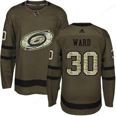 Adidas Hurricanes #30 Cam Ward Green Salute To Service Stitched Youth NHL Jersey