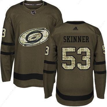 Adidas Hurricanes #53 Jeff Skinner Green Salute To Service Stitched Youth NHL Jersey