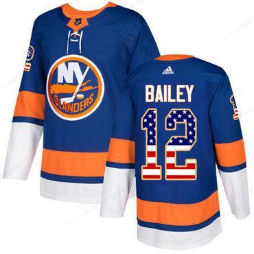 Adidas Islanders #12 Josh Bailey Royal Blue Home Authentic Usa Flag Stitched NHL Jersey