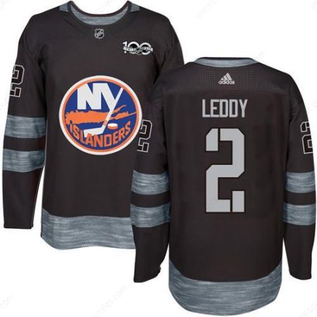 Adidas Islanders #2 Nick Leddy Black 1917-2017 100Th Anniversary Stitched NHL Jersey