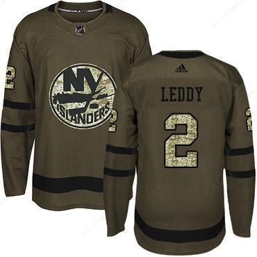 Adidas Islanders #2 Nick Leddy Green Salute To Service Stitched NHL Jersey