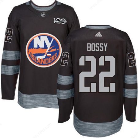 Adidas Islanders #22 Mike Bossy Black 1917-2017 100Th Anniversary Stitched NHL Jersey