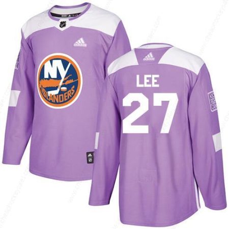 Adidas Islanders #27 Anders Lee Purple Authentic Fights Cancer Stitched NHL Jersey