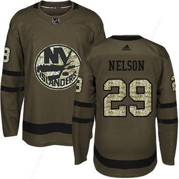 Adidas Islanders #29 Brock Nelson Green Salute To Service Stitched NHL Jersey