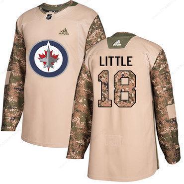 Adidas Jets #18 Bryan Little Camo Authentic 2017 Veterans Day Stitched NHL Jersey