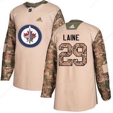 Adidas Jets #29 Patrik Laine Camo Authentic 2017 Veterans Day Stitched NHL Jersey