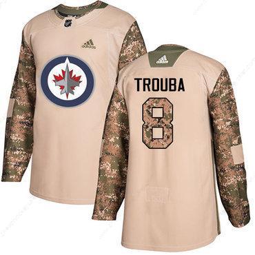 Adidas Jets #8 Jacob Trouba Camo Authentic 2017 Veterans Day Stitched NHL Jersey