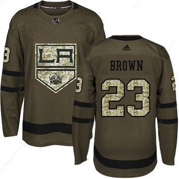 Adidas Kings #23 Dustin Brown Green Salute To Service Stitched NHL Jersey