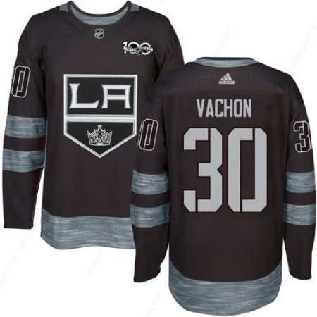 Adidas Kings #30 Rogie Vachon Black 1917-2017 100Th Anniversary Stitched NHL Jersey