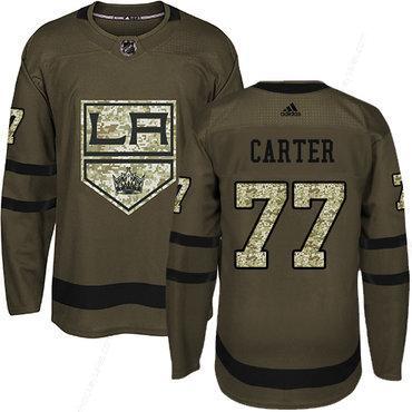 Adidas Kings #77 Jeff Carter Green Salute To Service Stitched NHL Jersey