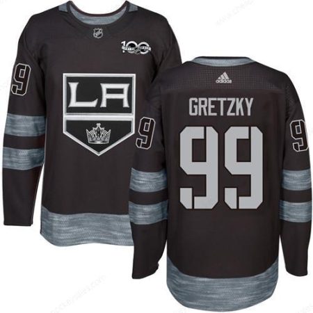 Adidas Kings #99 Wayne Gretzky Black 1917-2017 100Th Anniversary Stitched NHL Jersey