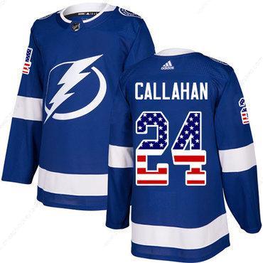 Adidas Lightning #24 Ryan Callahan Blue Home Authentic Usa Flag Stitched NHL Jersey