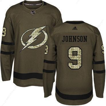 Adidas Lightning #9 Tyler Johnson Green Salute To Service Stitched NHL Jersey