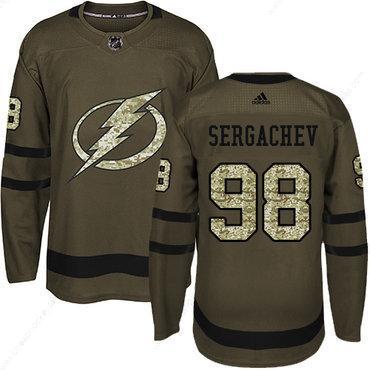 Adidas Lightning #98 Mikhail Sergachev Green Salute To Service Stitched NHL Jersey