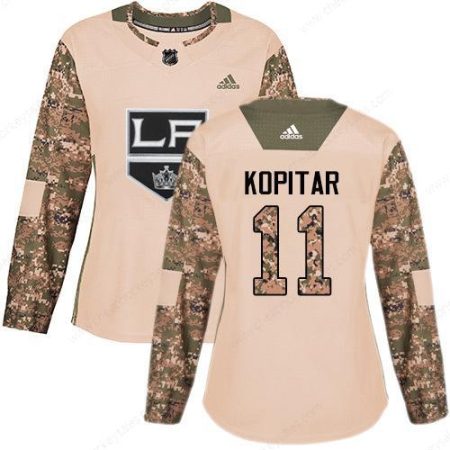 Adidas Los Angeles Kings #11 Anze Kopitar Camo Authentic 2017 Veterans Day Women’s Stitched NHL Jersey