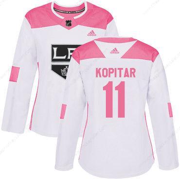 Adidas Los Angeles Kings #11 Anze Kopitar White Pink Authentic Fashion Women’s Stitched NHL Jersey