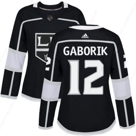 Adidas Los Angeles Kings #12 Marian Gaborik Black Home Authentic Women’s Stitched NHL Jersey