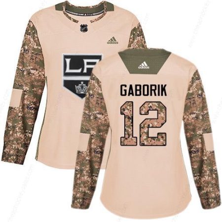 Adidas Los Angeles Kings #12 Marian Gaborik Camo Authentic 2017 Veterans Day Women’s Stitched NHL Jersey