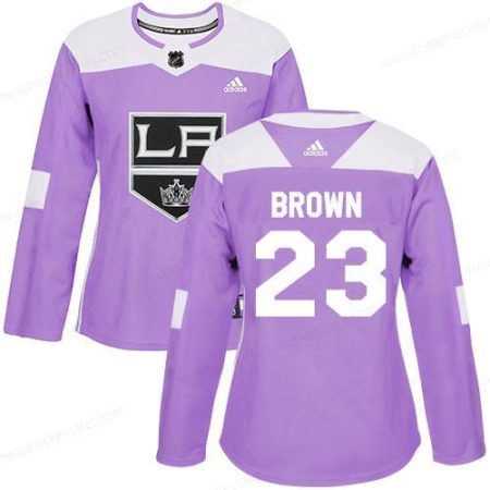 Adidas Los Angeles Kings #23 Dustin Brown Purple Authentic Fights Cancer Women’s Stitched NHL Jersey