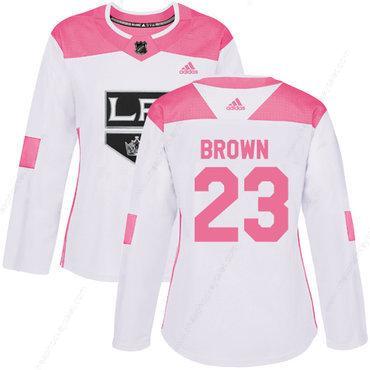 Adidas Los Angeles Kings #23 Dustin Brown White Pink Authentic Fashion Women’s Stitched NHL Jersey