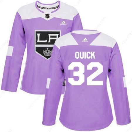 Adidas Los Angeles Kings #32 Jonathan Quick Purple Authentic Fights Cancer Women’s Stitched NHL Jersey