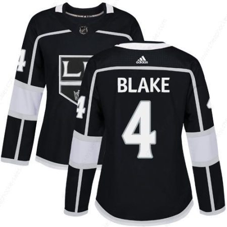 Adidas Los Angeles Kings #4 Rob Blake Black Home Authentic Women’s Stitched NHL Jersey