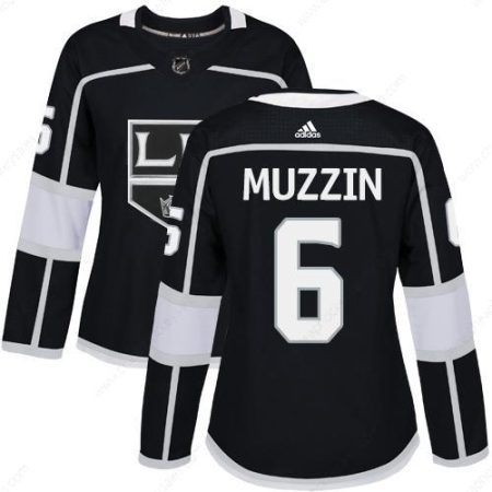 Adidas Los Angeles Kings #6 Jake Muzzin Black Home Authentic Women’s Stitched NHL Jersey