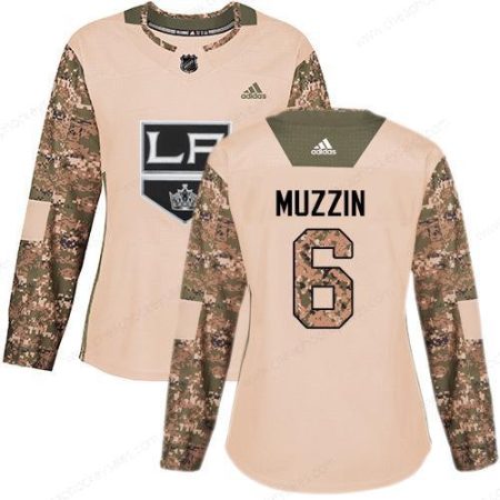 Adidas Los Angeles Kings #6 Jake Muzzin Camo Authentic 2017 Veterans Day Women’s Stitched NHL Jersey