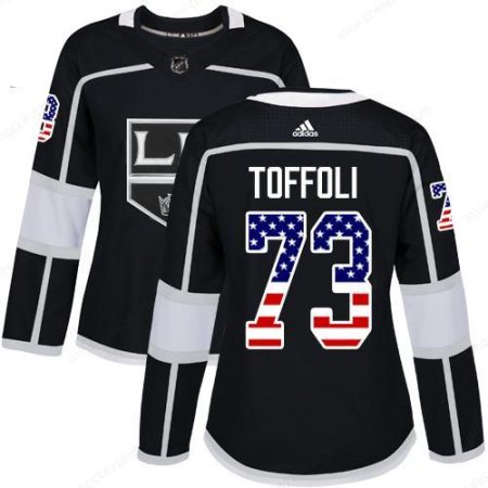 Adidas Los Angeles Kings #73 Tyler Toffoli Black Home Authentic Usa Flag Women’s Stitched NHL Jersey