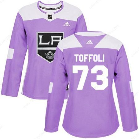 Adidas Los Angeles Kings #73 Tyler Toffoli Purple Authentic Fights Cancer Women’s Stitched NHL Jersey