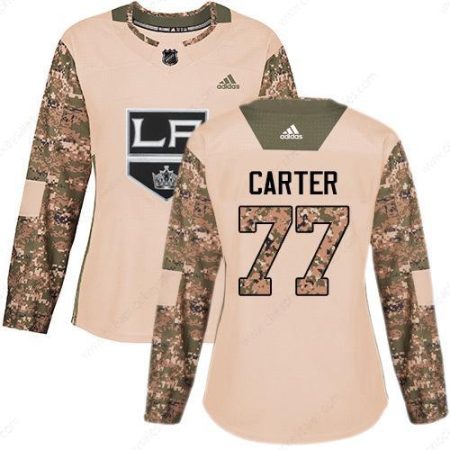 Adidas Los Angeles Kings #77 Jeff Carter Camo Authentic 2017 Veterans Day Women’s Stitched NHL Jersey