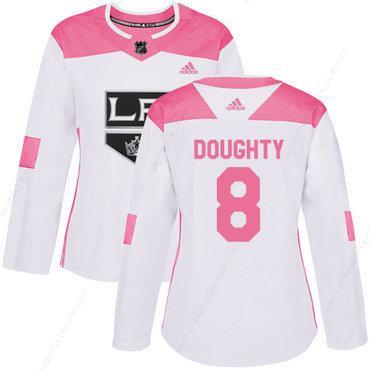 Adidas Los Angeles Kings #8 Drew Doughty White Pink Authentic Fashion Women’s Stitched NHL Jersey