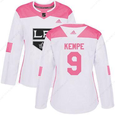 Adidas Los Angeles Kings #9 Adrian Kempe White Pink Authentic Fashion Women’s Stitched NHL Jersey