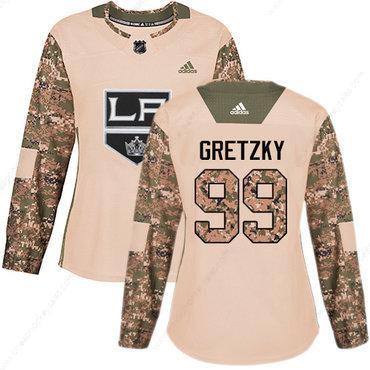 Adidas Los Angeles Kings #99 Wayne Gretzky Camo Authentic 2017 Veterans Day Women’s Stitched NHL Jersey