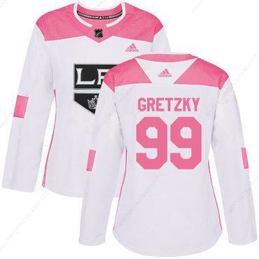 Adidas Los Angeles Kings #99 Wayne Gretzky White Pink Authentic Fashion Women’s Stitched NHL Jersey