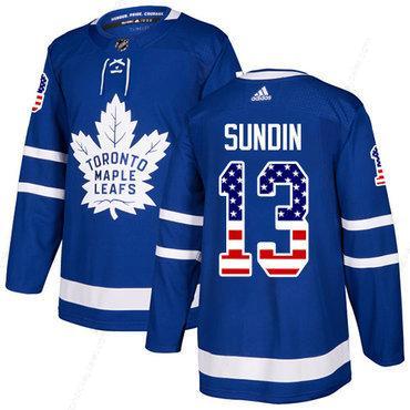 Adidas Maple Leafs #13 Mats Sundin Blue Home Authentic Usa Flag Stitched NHL Jersey