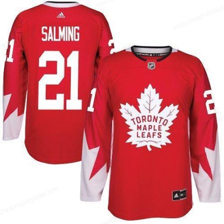 Adidas Maple Leafs #21 Borje Salming Red Team Canada Authentic Stitched NHL Jersey