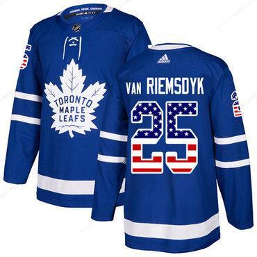 Adidas Maple Leafs #25 James Van Riemsdyk Blue Home Authentic Usa Flag Stitched NHL Jersey