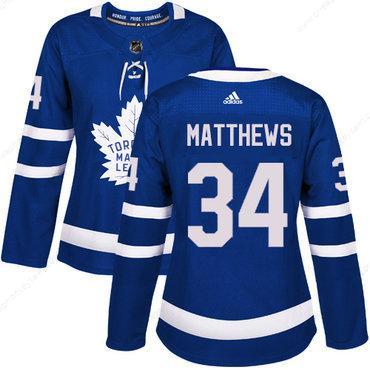 Adidas Maple Leafs #34 Auston Matthews Blue Home Authentic Women’s Stitched NHL Jersey